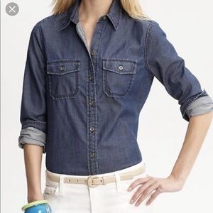 Long sleeve denim shirt